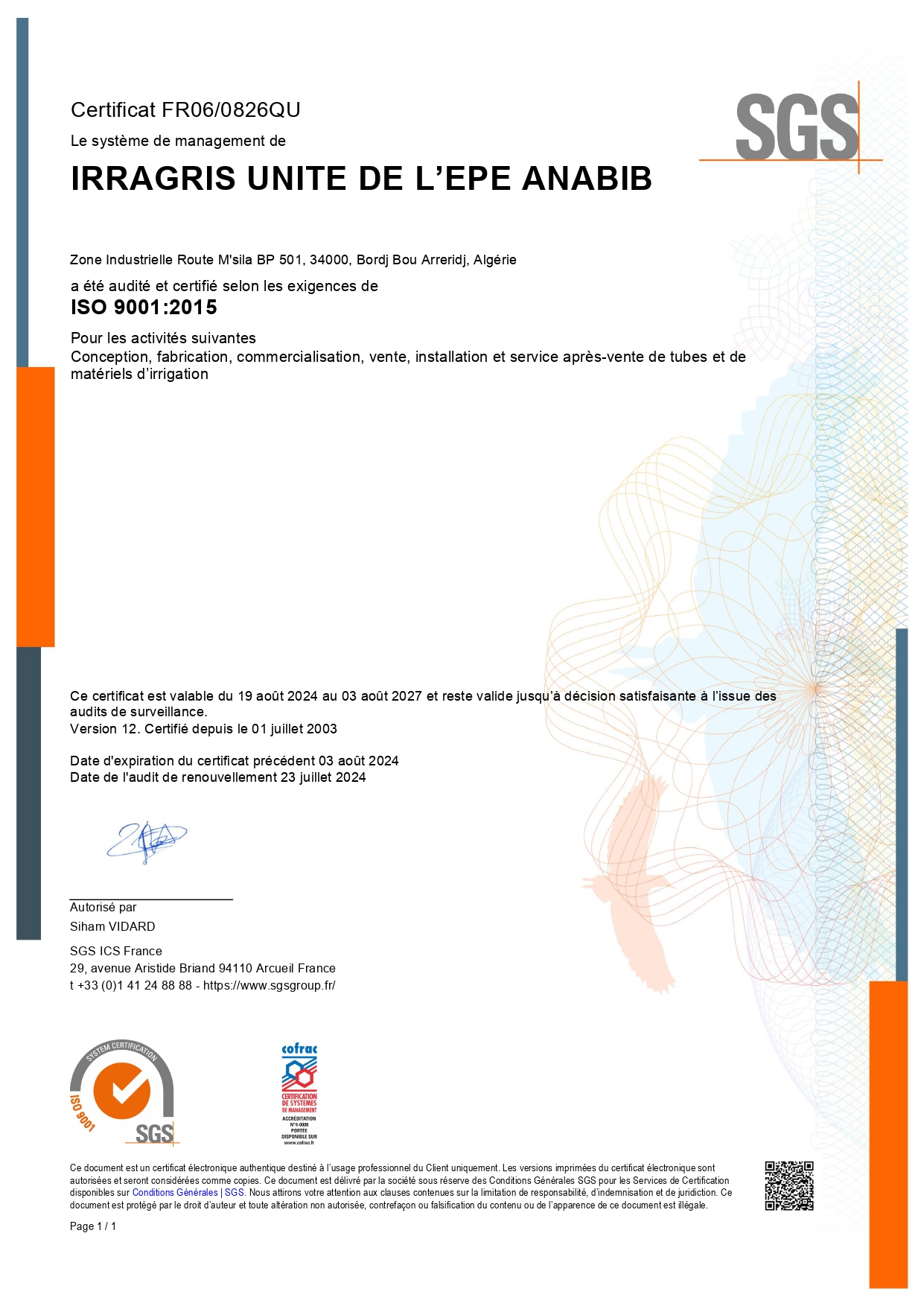 certificat image
