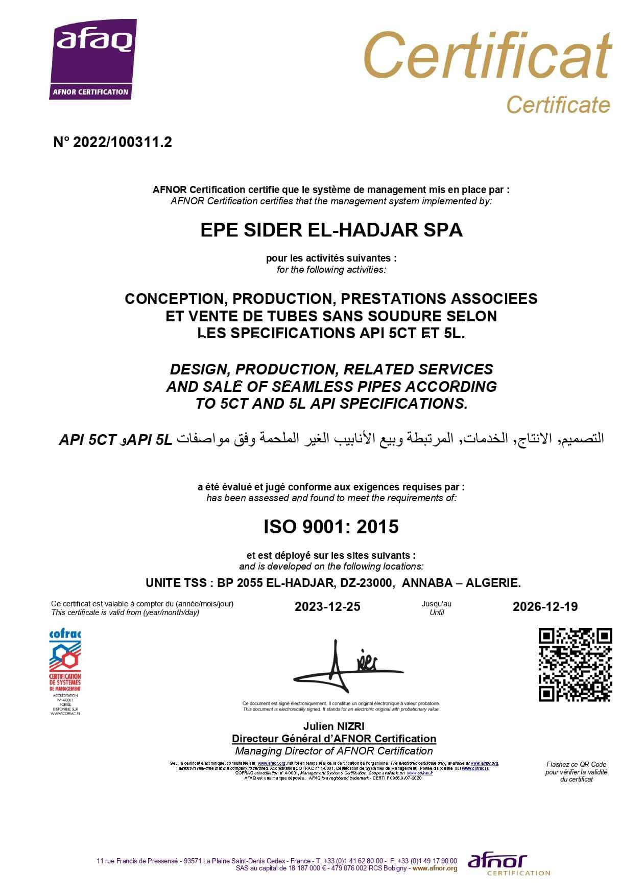 certificat image